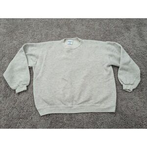 Vintage Cheetah Mervyns Sweater Mens Medium Pullover Long Sleeve Gray Made in US